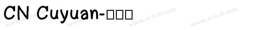 CN Cuyuan字体转换